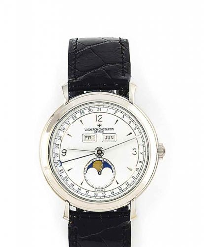 A platinum triple calendar automatic wristwatch, by Vacheron Constantin, ref. 37150
