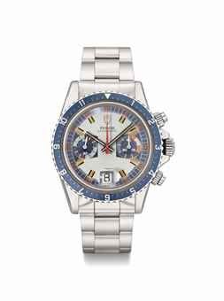 Tudor. A fine and attractive stainless steel chronograph wristwatch with date and bracelet