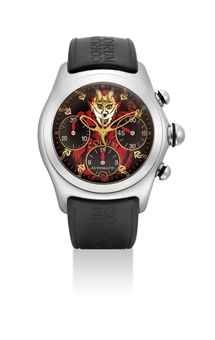 CORUM. A STAINLESS STEEL LIMITED EDITION AUTOMATIC CHRONOGRAPH WRISTIWATCH WITH DATE