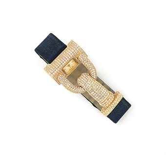 AN 18CT GOLD AND DIAMOND 'CADENAS' WRISTWATCH, BY VAN CLEEF ARPELS