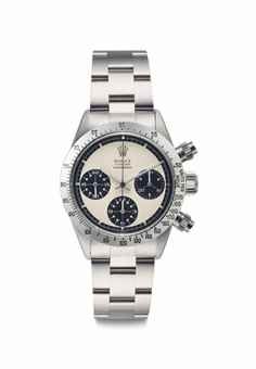 Rolex. A Fine and Very Rare Stainless Steel Chronograph Wristwatch Panda Dial and Bracelet
