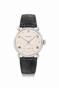 Patek Philippe. A fine, rare and attractive stainless steel wristwatch with teardrop lugs