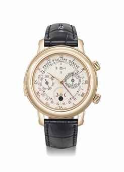 Patek Philippe. An extremely fine, rare and important 18K pink gold double-dial wristwatch with twelve complications including cathedral minute repeater, tourbillon, perpetual calendar with retrograde date, moon age and angular motion, sidereal time and s
