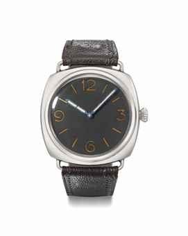 Rolex made for Officine Panerai. A rare and large stainless steel cushion-shaped diver's wristwatch