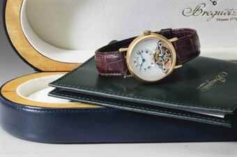 Breguet. A Fine 18k Pink Gold Tourbillon Wristwatch