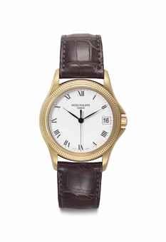 Patek Philippe. A Fine 18k Pink Gold Automatic Wristwatch with Center Seconds and Date