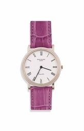 AN 18CT WHITE GOLD QUARTZ 'CALATRAVA' WRISTWATCH, BY PATEK PHILIPPE, REF. 3744