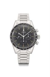 Omega. A Very Fine and Rare Stainless Steel Chronograph Wristwatch with Bracelet