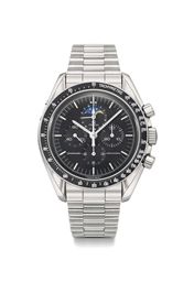 Omega. A Very Rare Stainless Steel Chronograph Wristwatch with Date, Moon Phases and Bracelet