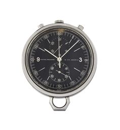 Patek Philippe. A very fine and very rare stainless steel keyless lever chronograph sports timing watch with dégrade tropicalized black dial