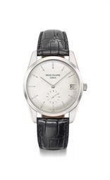 Patek Philippe. A fine and attractive 18K white gold automatic wristwatch with date