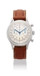 LONGINES. A FINE, LARGE AND ATTRACTIVE STAINLESS STEEL FLYBACK CHRONOGRAPH WRISTWATCH