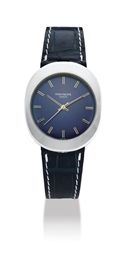 PATEK PHILIPPE. A STAINLESS STEEL CUSHION-SHAPED AUTOMATIC WRISTWATCH WITH SWEEP CENTRE SECONDS