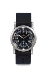 Omega. A Fine Stainless Steel Oversized Pilot's Wristwatch with Rotating Bezel