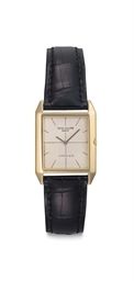 Patek Philippe. A Fine 18k Gold Rectangular-shaped Wristwatch
