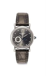 Patek Philippe. A Lady's 18k White Gold and Diamond-set Wristwatch with Moon Phases