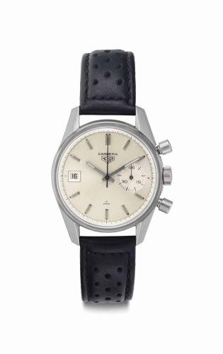 Heuer. A Fine Stainless Steel Chronograph Wristwatch with Date