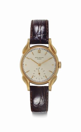 Patek Philippe. A Fine 18k Pink Gold Wristwatch with Fancy Lugs