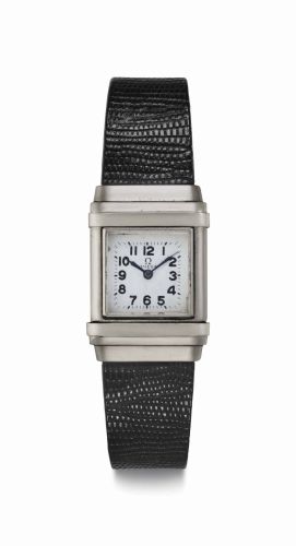 Omega. A Rare Stainless Steel Rectangular-shaped Marine Wristwatch