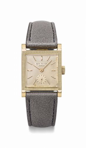 Patek Philippe. A fine 18K gold square wristwatch