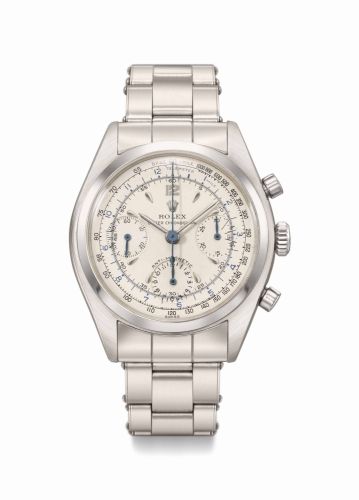 Rolex. A fine and attractive stainless steel multiscale chronograph wristwatch with bracelet