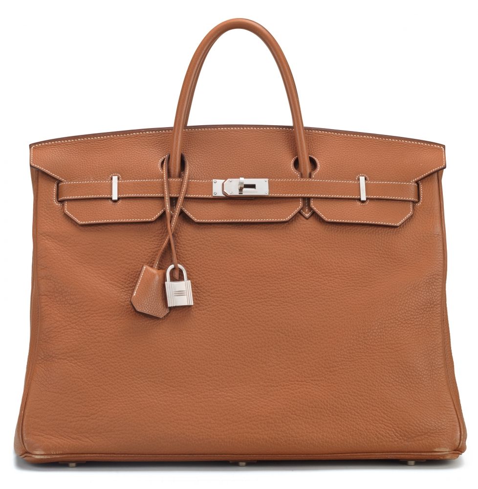 A GOLD TOGO LEATHER TRAVEL BIRKIN 50 WITH PALLADIUM HARDWARE HERMÈS, 2005