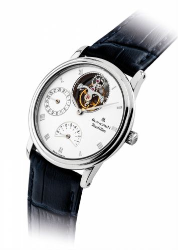 BLANCPAIN. A FINE AND RARE PLATINUM TOURBILLON WRISTWATCH WITH 8 DAY POWER RESERVE AND DATE