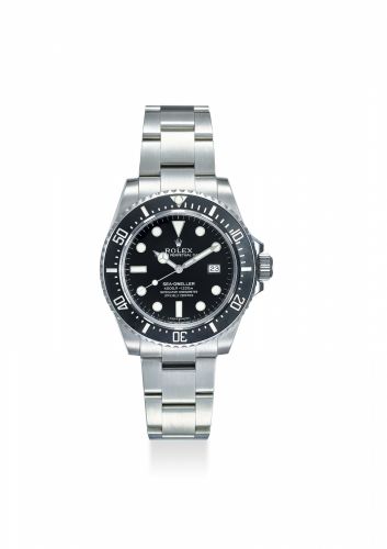 ROLEX. AN ATTRACTIVE AND FINE STAINLESS STEEL AUTOMATIC WRISTWATCH WITH BRACELET, SWEEP CENTER SECONDS, DATE, ORIGINAL CERTIFICATE AND BOX