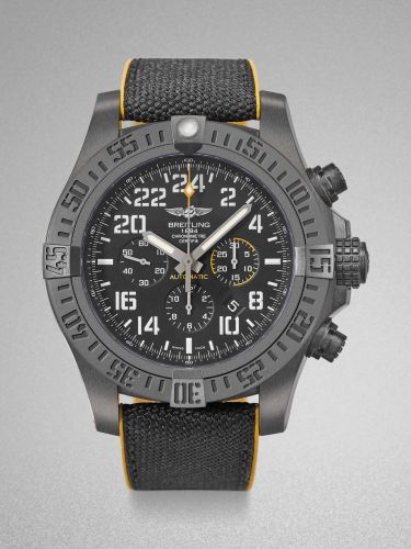 BREITLING. A FINE AND LARGE BREITLIGHT® AUTOMATIC CHRONOGRAPH WRISTWATCH WITH 24 HOUR DIAL, INTERNATIONAL WARRANTY AND BOX