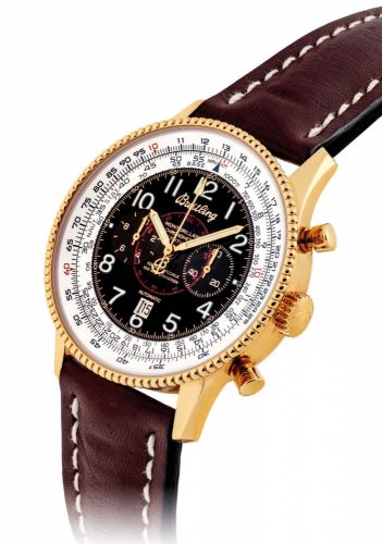BREITLING. A RARE 18K PINK GOLD LIMITED EDITION AUTOMATIC CHRONOGRAPH WRISTWATCH WITH DATE
