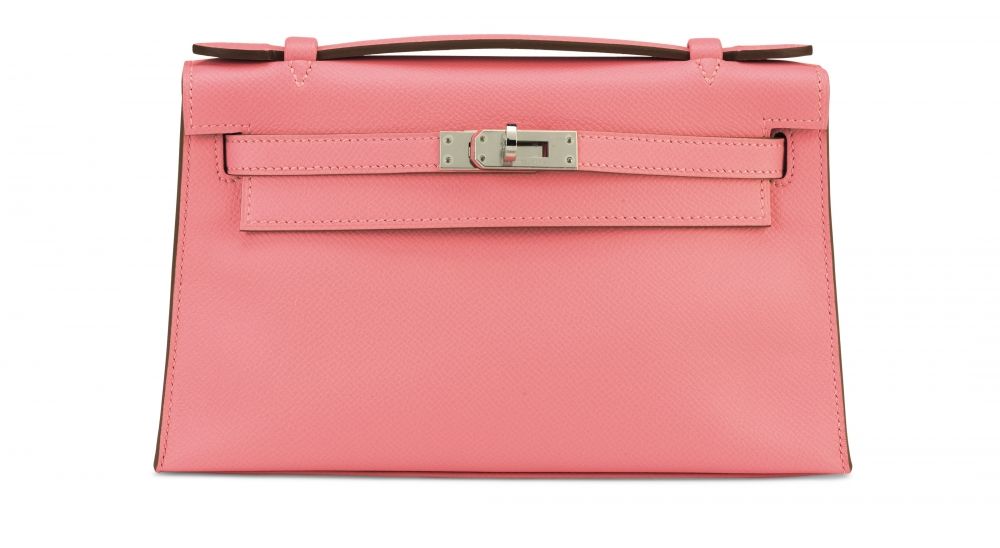 A ROSE CONFETTI EPSOM LEATHER KELLY POCHETTE WITH PALLADIUM HARDWARE HERMÈS, 2016