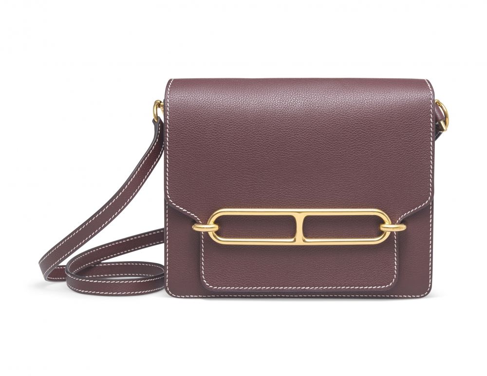 A BORDEAUX EVERCOLOR LEATHER ROULIS 23 WITH GOLD HARDWARE HERMÈS, 2017