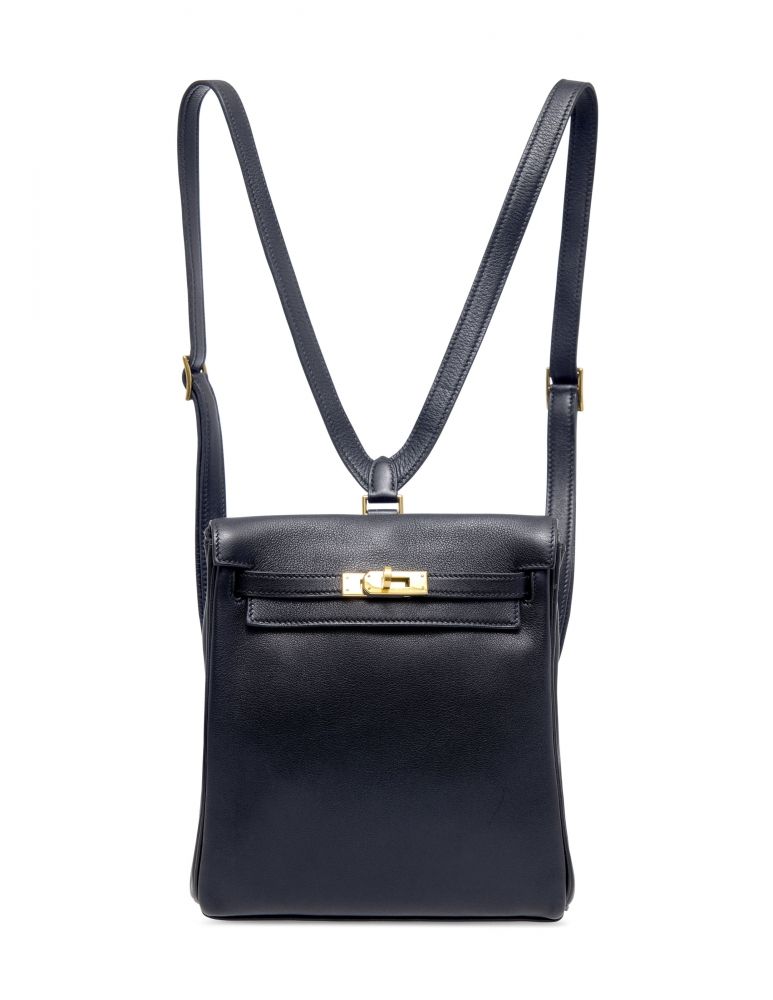 A BLACK GULLIVER LEATHER MINI KELLY ADO 20 WITH GOLD HARDWARE HERMÈS, 1997