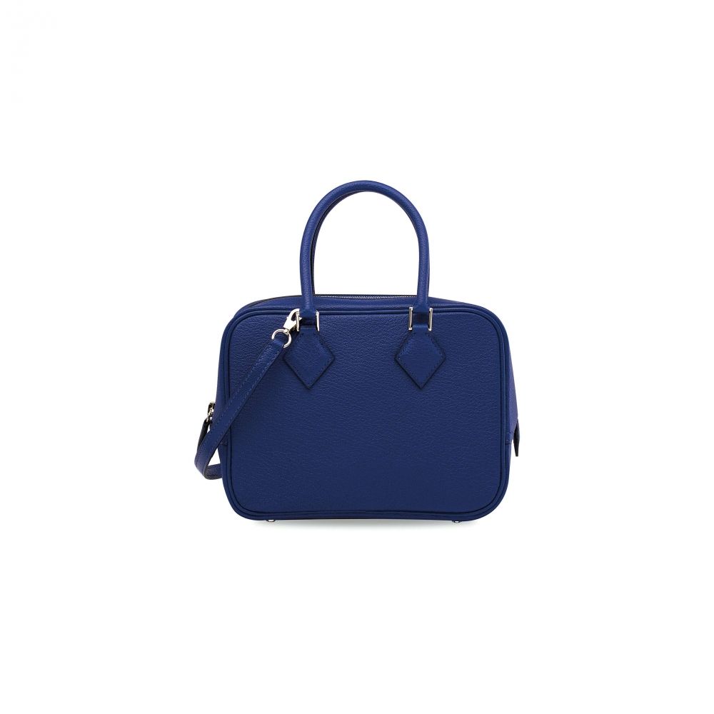 A BLEU ÉLECTRIQUE CHÈVRE LEATHER MINI PLUME II WITH PALLADIUM HARDWARE
