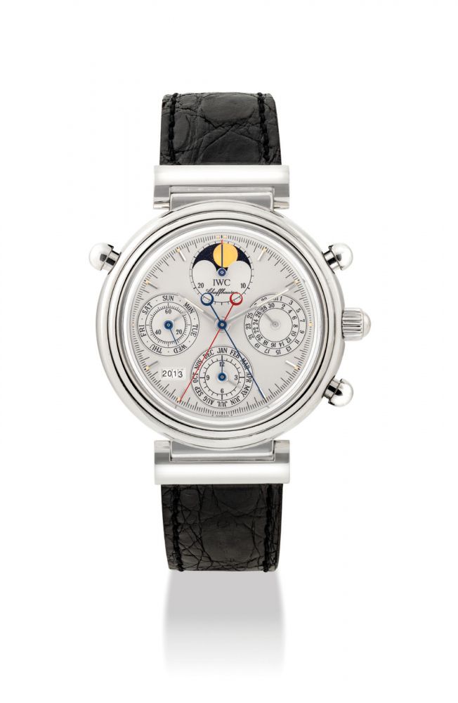 IWC. A FINE PLATINUM LIMITED EDITION AUTOMATIC PERPETUAL CALENDAR SPLIT SECONDS CHRONOGRAPH WRISTWATCH WITH MOON PHASES AND DIGITAL YEAR DISPLAY