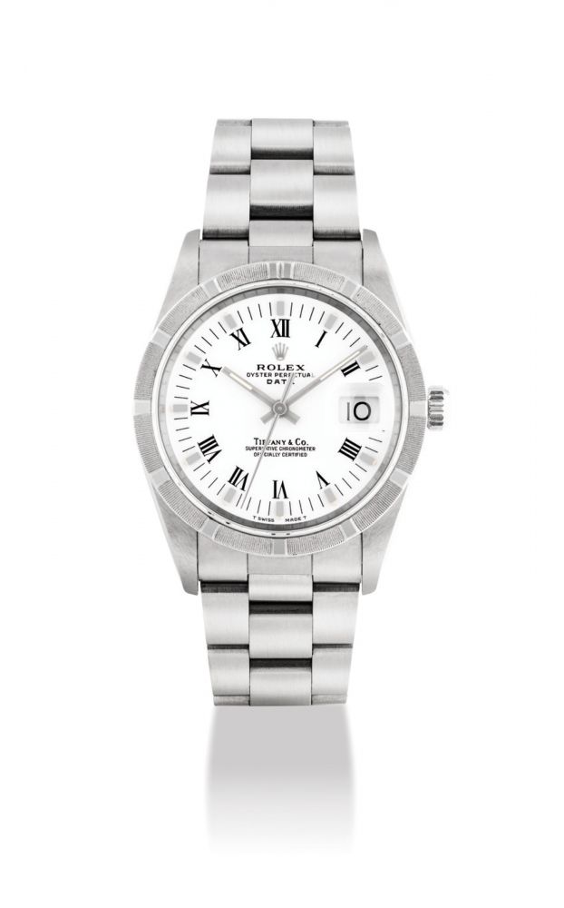 ROLEX. A STAINLESS STEEL AUTOMATIC WRISTWATCH WITH SWEEP CENTRE SECONDS, DATE AND BRACELET