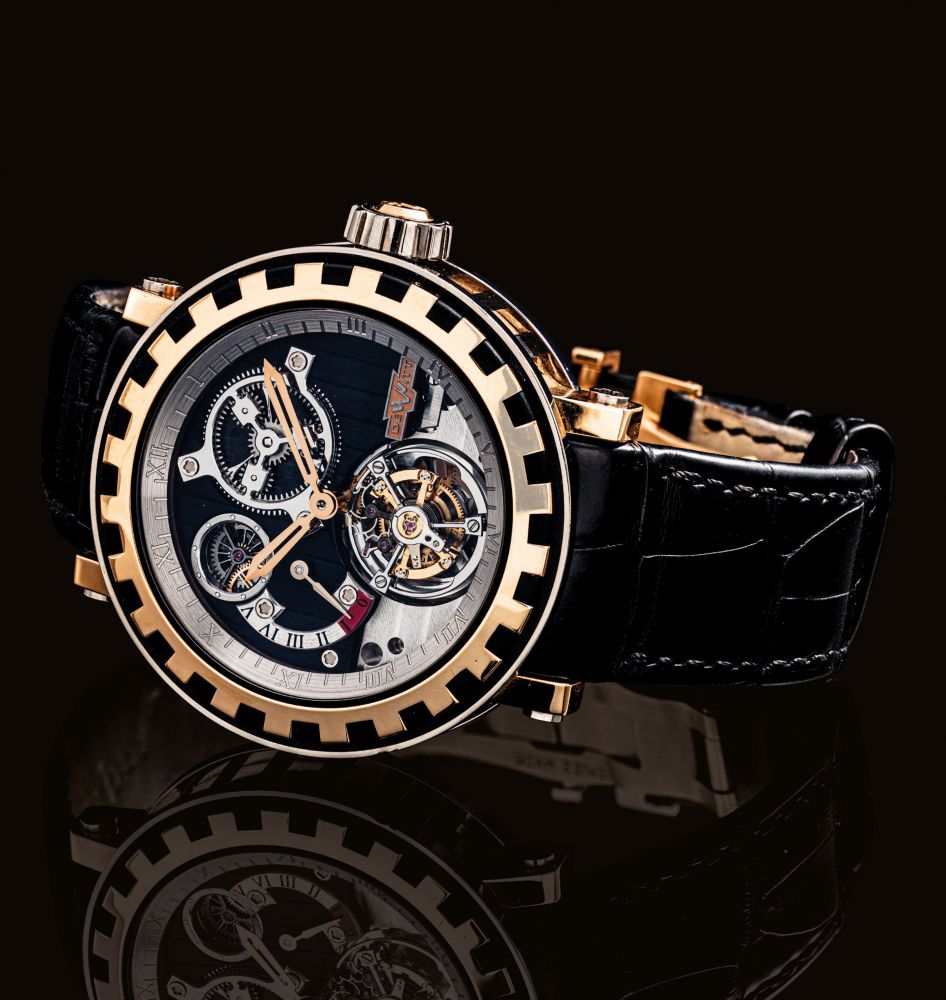 DEWITT. A FINE AND VERY RARE 18K TWO-COLOUR GOLD LIMITED EDITION TOURBILLON WRISTWATCH WITH POWER RESERVE