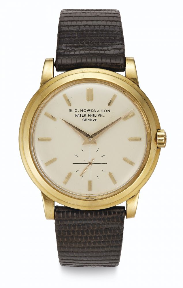 Patek Philippe. A Very Rare 18k Gold Automatic Wristwatch