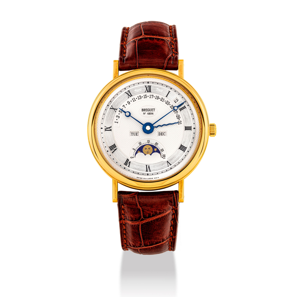BREGUET, GOLD, PERPETUAL CALENDAR AND MOON PHASES, REF. 3787 -