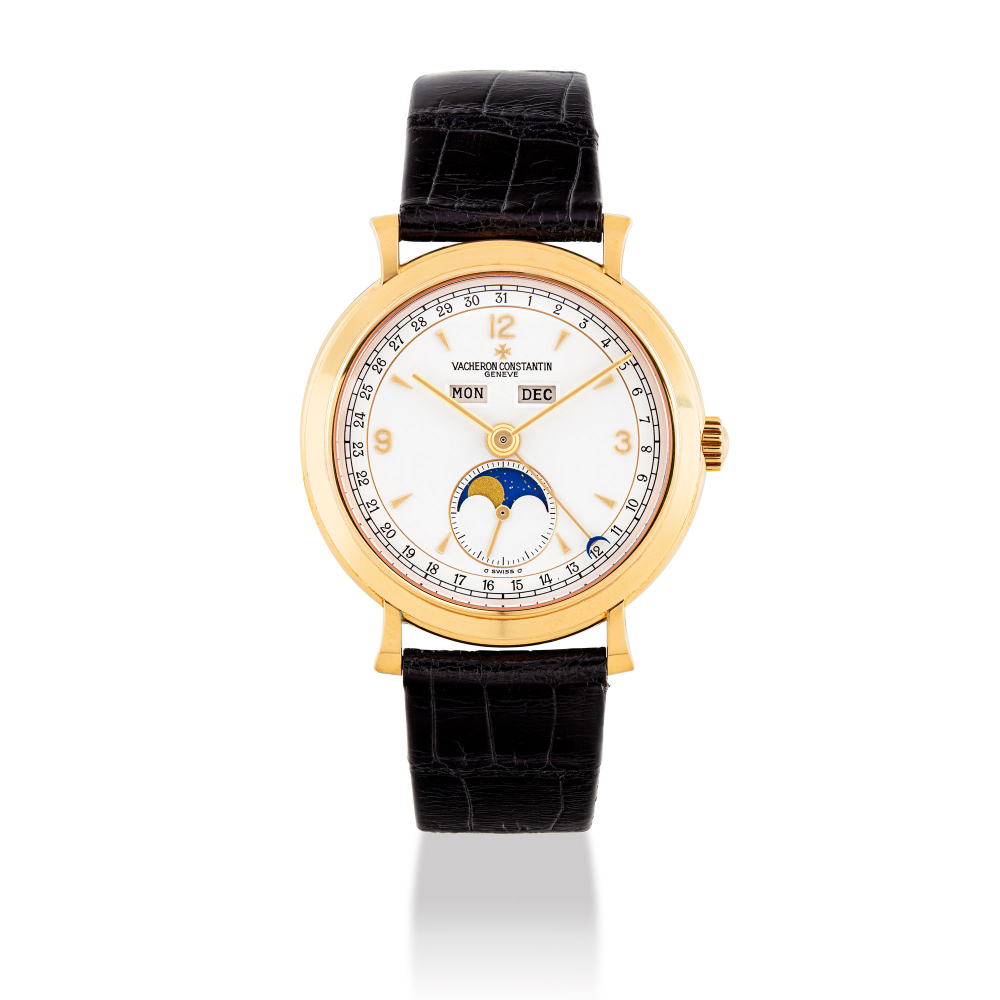 VACHERON CONSTANTIN, GOLD, TRIPLE CALENDAR WITH MOONPHASES, REF. 37150 -