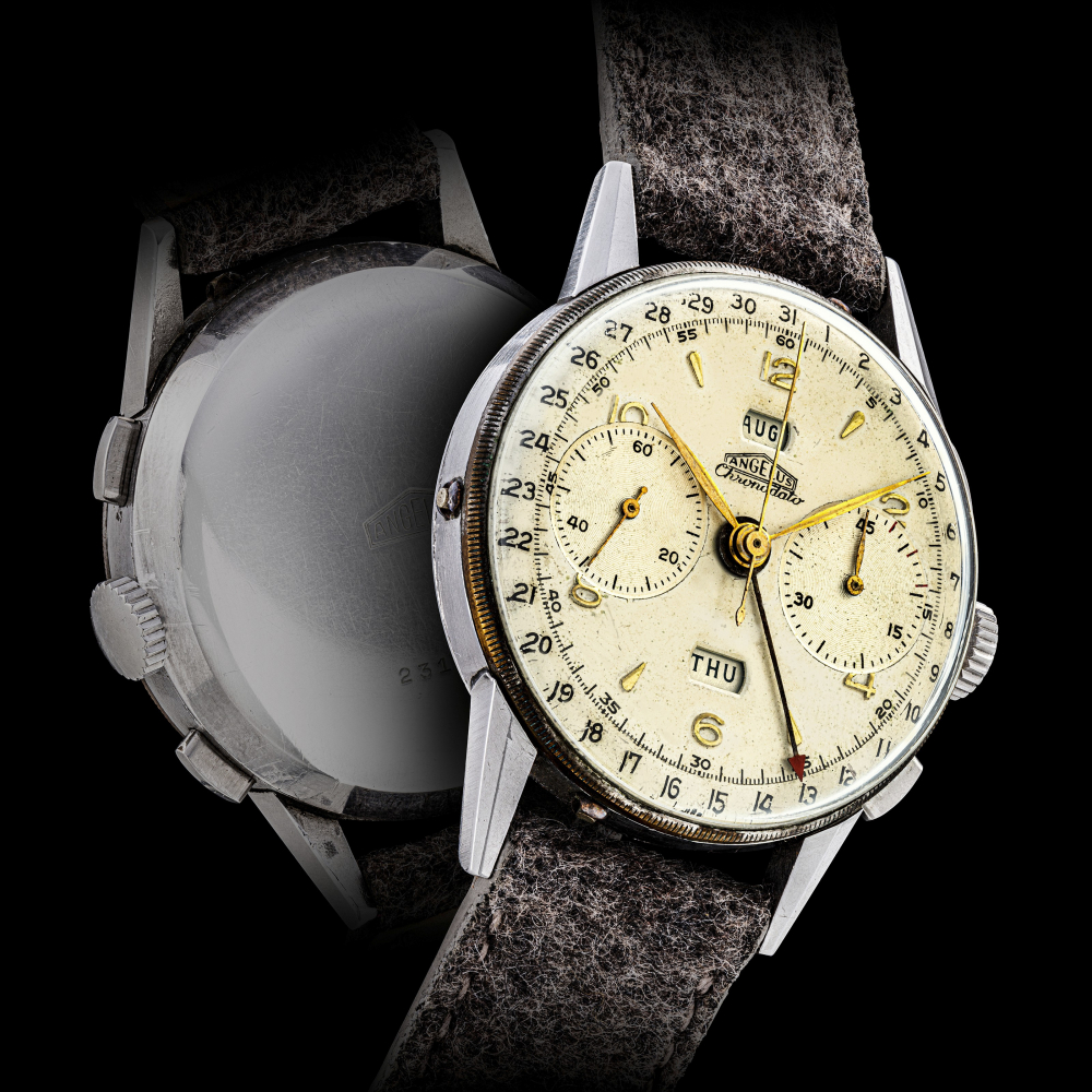ANGELUS, CHRONODATO, STEEL TRIPLE CALENDAR -