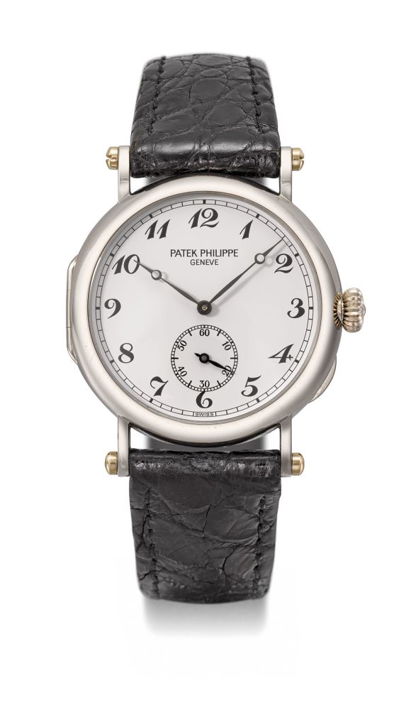 Patek Philippe. A fine and very rare 18K white gold limited edition wristwatch with Breguet numerals, made to commemorate the 150th anniversary of Patek Philippe