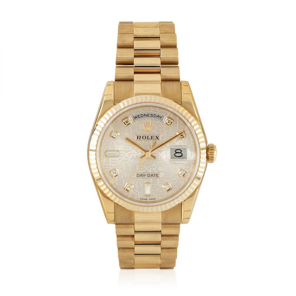 ROLEX, PINK GOLD DAY-DATE REF. 118235 - PROPERTY FROM AN IMPORTANT PRIVATE ASIAN COLLECTION PART 2