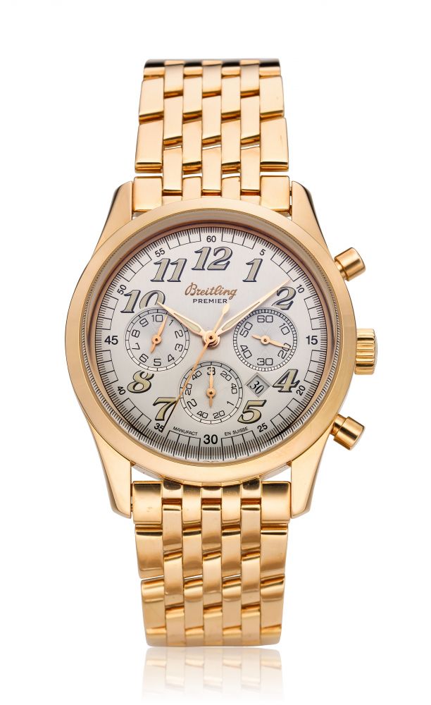 BREITLING, NAVITIMER PREMIER CHRONOGRAPH, 18K PINK GOLD, REF. H42035 -