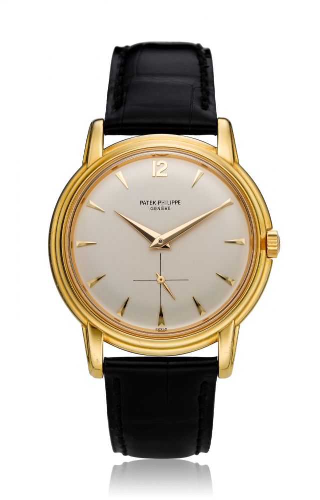 PATEK PHILIPPE, 18K 'FLUTED LUGS', REF. 2525/1 -