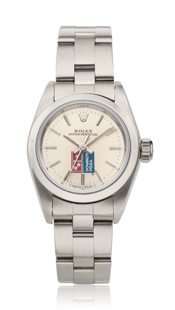 ROLEX, LADIES’ OYSTER PERPETUAL, “DOMINO’S PIZZA”, REF. 67180 -
