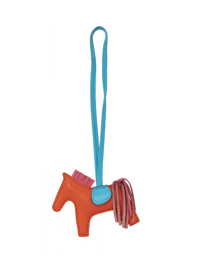 A MULTICOLOR SWIFT LEATHER RODEO PM CHARM - HERMÈS