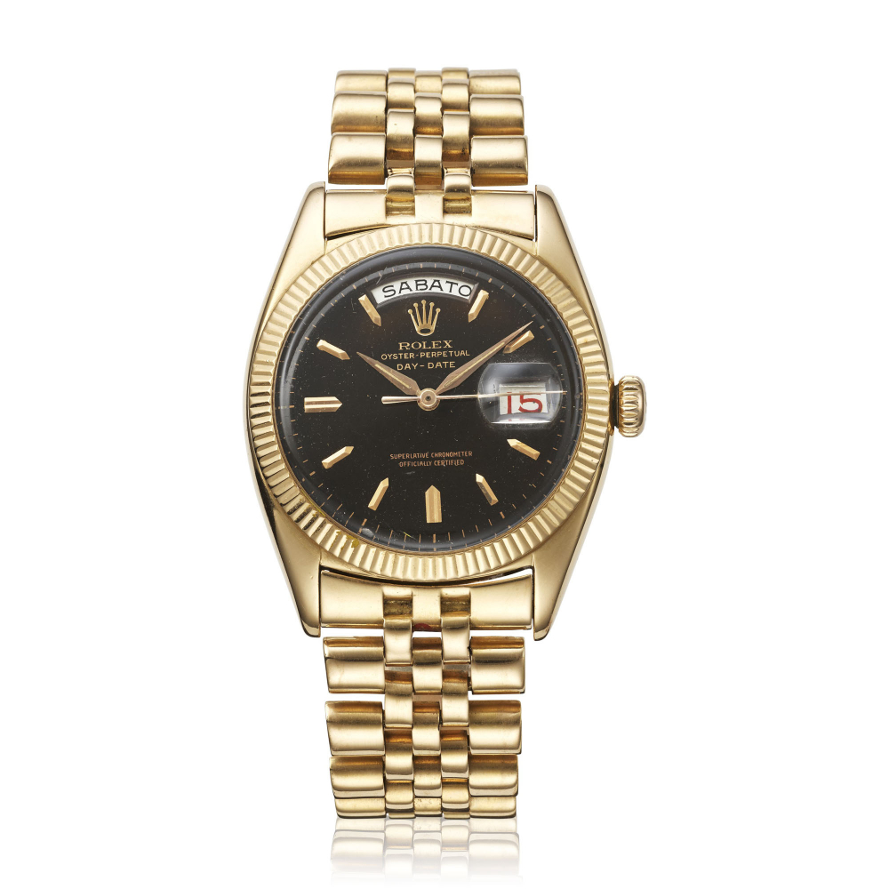 ROLEX, PINK GOLD DAY-DATE, REF. 6511 -