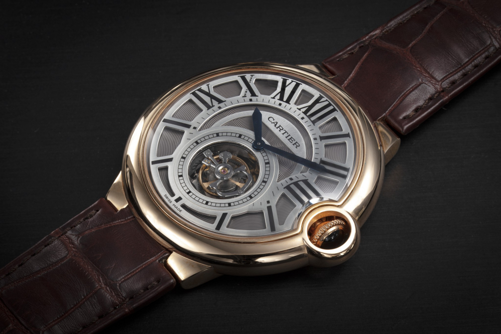 CARTIER, BALLON BLEU FLYING TOURBILLON REF. 3088, A PINK GOLD MANUAL-WINDING WRISTWATCH - CASE