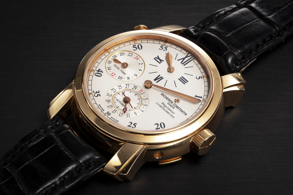 VACHERON CONSTANTIN, MALTE REGULATEUR REF. 42005/1, A GOLD AUTOMATIC DUAL TIME WRISTWATCH - CASE